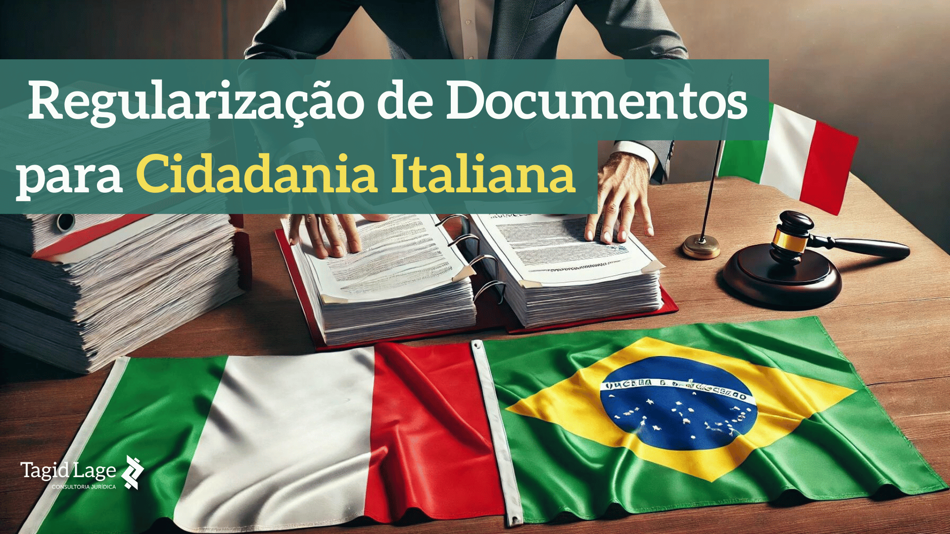 mesa representando documentação para cidadania italiana